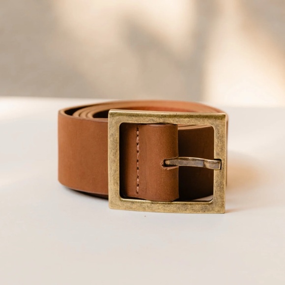 Able Accessories - Anthro Brass + Leather Able Carolina Belt